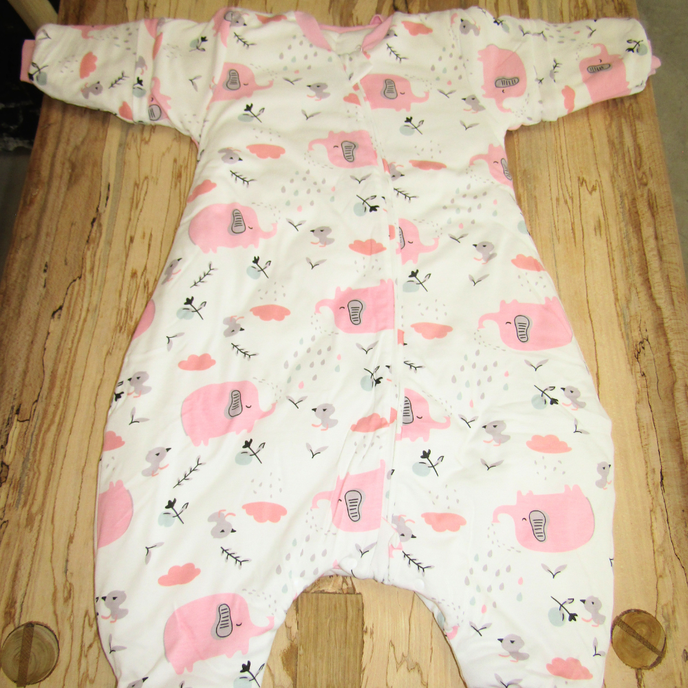 Quilted SleepSuit With Detachable Sleeves